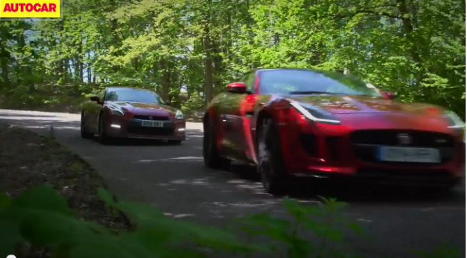 Jaguar F type R coupe VS Nissan GT-R, the battle of the 550ps’ ジャガーＦタイプＲクーペＶＳ日産ＧＴ－Ｒ最高出力550㎰バトル
